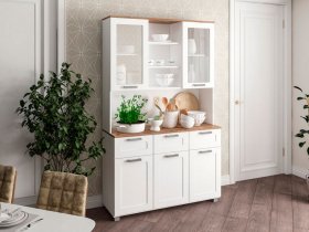 Буфет Катерини (дуб бельмунд/белое дерево) в Якутске - yakutsk.mebel-nsk.ru | фото