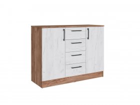 Комод Вегас (дуб крафт табачный/дуб крафт белый) в Якутске - yakutsk.mebel-nsk.ru | фото