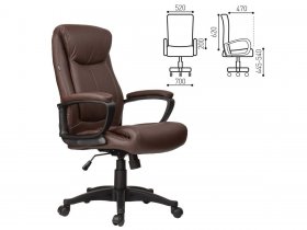 Кресло офисное BRABIX Enter EX-511, коричневое в Якутске - yakutsk.mebel-nsk.ru | фото