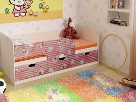 Кровать детская с ящиками 1,86 Минима Hello Kitty в Якутске - yakutsk.mebel-nsk.ru | фото