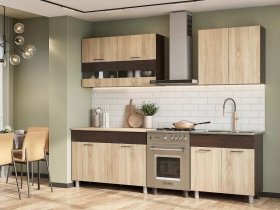 Кухонный гарнитур Босфор 2,0м (дуб сонома/венге) в Якутске - yakutsk.mebel-nsk.ru | фото