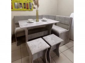 Кухонный уголок Миссия V (финдус/велюр светло-серый) в Якутске - yakutsk.mebel-nsk.ru | фото