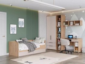 Модульная детская Сицилия (дуб альпийский/тефия) в Якутске - yakutsk.mebel-nsk.ru | фото