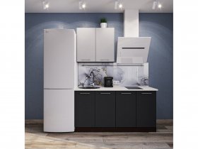 Модульная кухня Классика (белый глянец/черный) в Якутске - yakutsk.mebel-nsk.ru | фото