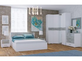 Модульная спальня Бьянка (белый/бетон) в Якутске - yakutsk.mebel-nsk.ru | фото
