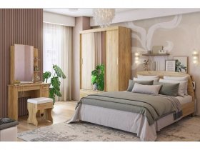 Модульная спальня Виктория-1 (дуб крафт золотой) в Якутске - yakutsk.mebel-nsk.ru | фото