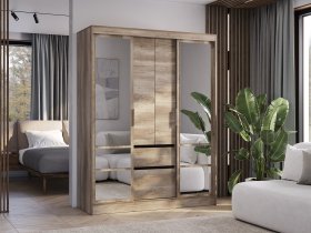 Шкаф-купе ШКК-06 Энигма (венге/дуб каньон) в Якутске - yakutsk.mebel-nsk.ru | фото