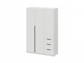 Шкаф трехстворчатый с ящиками ШК-22 (белый) в Якутске - yakutsk.mebel-nsk.ru | фото