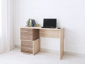 Стол письменный Сити-2 (ясень шимо темный/дуб сонома) в Якутске - yakutsk.mebel-nsk.ru | фото