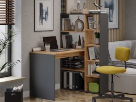 Стол письменный тип 16 (дуб крафт золотой/графит серый) в Якутске - yakutsk.mebel-nsk.ru | фото