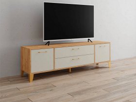 Тумба под ТВ Парус-13 (дуб крафт золотой/кашемир) в Якутске - yakutsk.mebel-nsk.ru | фото